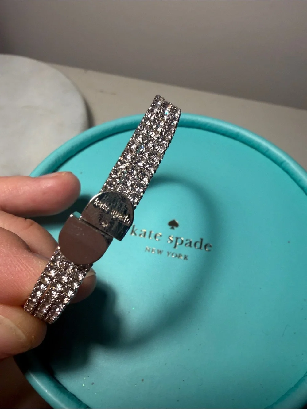 Kate spade Silver Crystal Row Stretch Bracelet